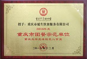 2018 年度重庆市团餐示范单位
